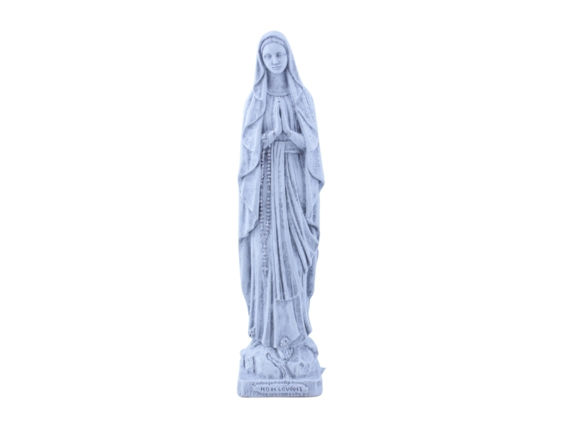 Estatua - Cemento exteriores - Lourdes - 43cm - frente